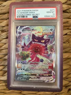 Pokemon Gengar VMAX Fusion Strike Secret Rare Full Alt Art #271 PSA 10 English. - Image 1