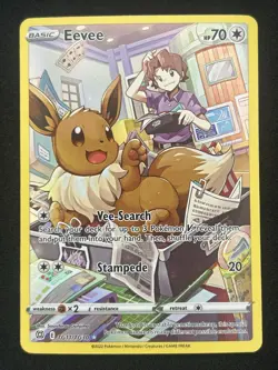 Pokemon TCG Eevee TG11/TG30 Ultra Rare Full Art Holo Basic Brilliant Stars MINT - Image 1