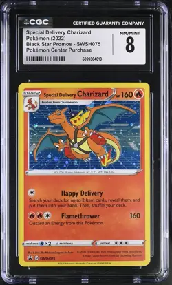 Special Delivery Charizard Pokemon 2022 English Black Star Promos CGC 8 - Image 1