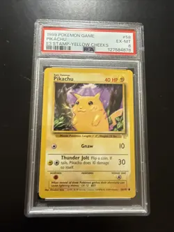 Pokemon TCG Pikachu Yellow Cheeks E3 Stamp PSA 6 - Image 3