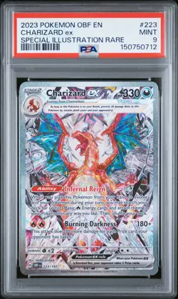 2023 POKEMON OBSIDIAN FLAMES #223 SPECIAL ILLUSTRATION RARE CHARIZARD EX PSA 9 - Image 1