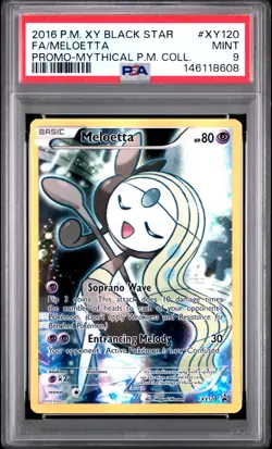 2016 POKEMON XY PROMO MYTHICAL POKEMON COLLECTION FULL ART/MELOETTA PSA 9 - Image 1
