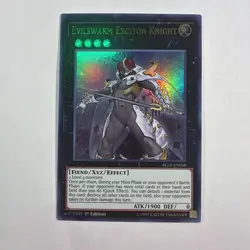 YUGIOH EVILSWARM EXCITION KNIGHT BLLR-EN068 1ST ULTRA NM - Image 1