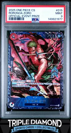 2025 One Piece Simplified Chinese ST21-015 Roronoa Zoro Event Prize PSA 9 V948 - Image 1