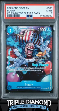 2025 One Piece ST17-003 Championship 25-26 Top Player Pack Buggy PSA 9 V951 - Image 1