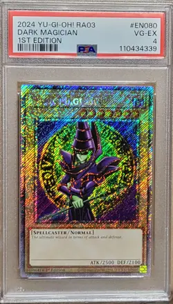 2024 YuGiOh RA03 EN080 Dark Magician 1st Edition PSA 4 - Image 1