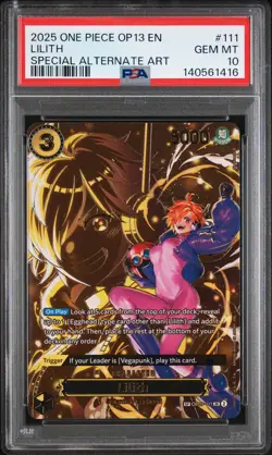 2025 ONE PIECE OP13-CARRYING ON HIS WILL SPECIAL ALTERNATE ART LILITH PSA 10 - Image 1
