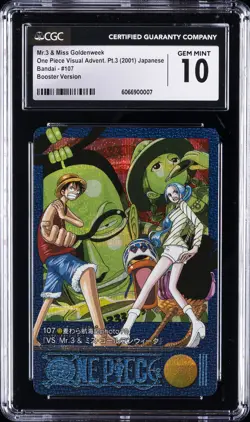2001 ONE PIECE VISUAL ADVENTURE PT. 3 MR. 3 & MISS GOLDENWEEK CGC 10 GEM MINT - Image 1