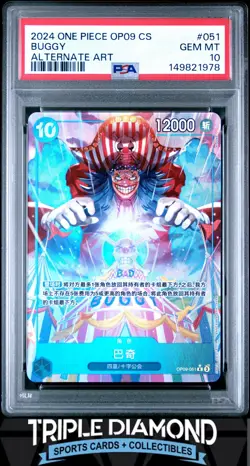 2024 One Piece Simplified Chinese OP09-051 Buggy Alternate Art PSA 10 V949 - Image 1