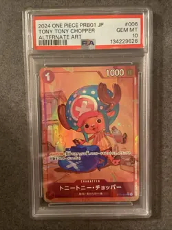 2024 One Piece PRB01 JPN Tony Tony Chopper Alternate Art PSA 10 Gem Mint - Image 1