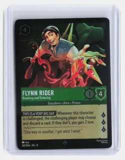 Flynn Rider Disney Lorcana Reign of Jafar #102/204 Super Rare,Cold Foil - Image 1