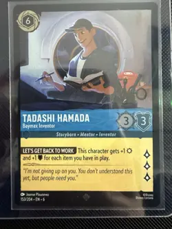 TADASHI HAMADA BAYMAX INVENTOR 153/204 COLD FOIL SUPER RARE DISNEY LORCANA NM - Image 1