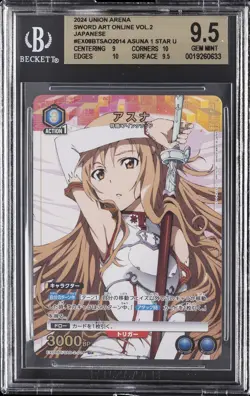 2024 UNION ARENA JAPANESE SWORD ART ONLINE VOL. 2 ASUNA 1 STAR U BGS 9.5 - Image 1