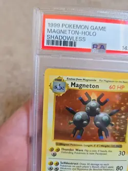 Psa Graded 1999 Holo Shadowless Magneton Pokemon Card 9/102 - Image 2