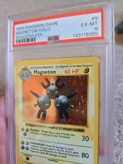 Psa Graded 1999 Holo Shadowless Magneton Pokemon Card 9/102 - Image 3