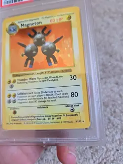 Psa Graded 1999 Holo Shadowless Magneton Pokemon Card 9/102 - Image 4