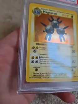 Psa Graded 1999 Holo Shadowless Magneton Pokemon Card 9/102 - Image 5