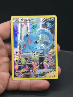 Pokemon TCG Manaphy XY113 Black Star Promo Holo Card Near Mint Condition - Image 2