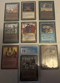 MTG Lot 9 Old Vintage Cards. ALPHA, BETA, Legends, Antiquities, The Dark. Lot #2 - Image 1