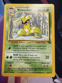 Pokemon TCG Victreebel Jungle Unlimited Rare Card 30/64 Regular LP - Image 1