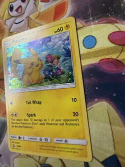 Pokemon Pikachu TCG SM86 Cosmo Holo Black Star Promo Card | NM- - Image 2