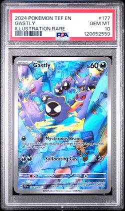 Pokemon TCG Gastly Illustration Rare IR Holo Card 177/162 Temporal Forces - Image 1