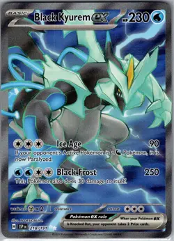 Black Kyurem ex 218/191 SV08: Surging Sparks - Pokemon Card - NM - Image 1