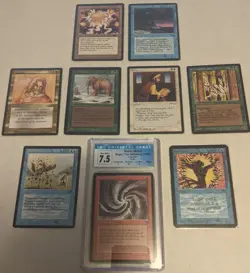 MTG Lot 9 Old Vintage Cards. ALPHA, BETA, Legends, Antiquities, The Dark CGC 7.5 - Image 1