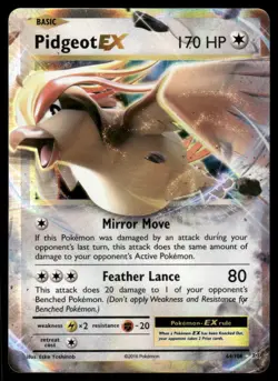 Pokemon Cards Pidgeot EX 64/108 Evolutions Holo Rare EX NM - Image 1
