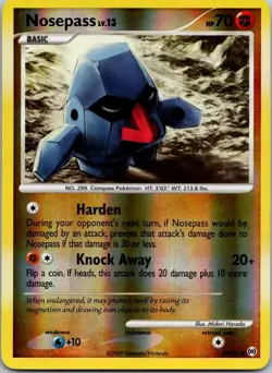 Nosepass - Reverse Holo - Pokemon Card 69/99 Arceus 2009 - VLP - Image 1