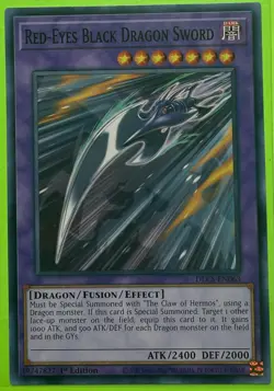Yugioh - Red-Eyes Black Dragon Sword DLCS-EN063 NM 1st ed Common - Image 1