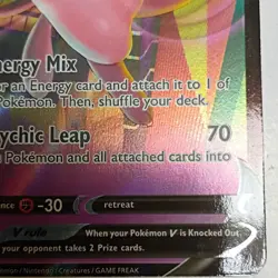Pokemon Mew V Fusion Strike Ultra Rare Holo 113/264 Psychic HP180 Card - Image 2