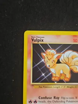Vulpix Pokemon TCG Base Set Unlimited Common Card 68/102 1999 LP Vintage TCG - Image 2