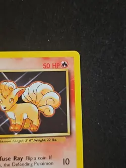 Vulpix Pokemon TCG Base Set Unlimited Common Card 68/102 1999 LP Vintage TCG - Image 3