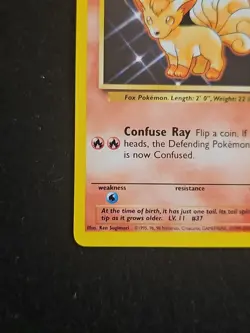 Vulpix Pokemon TCG Base Set Unlimited Common Card 68/102 1999 LP Vintage TCG - Image 5