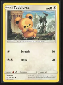 Teddiursa Common SM - Cosmic Eclipse 171/236 NM Pokemon Card - Image 1