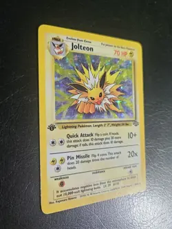 1999 Pokemon TCG Jolteon Jungle Holo 1st Edition Rare Card 4/64 WOTC - Image 2
