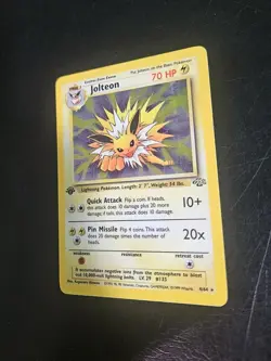 1999 Pokemon TCG Jolteon Jungle Holo 1st Edition Rare Card 4/64 WOTC - Image 3