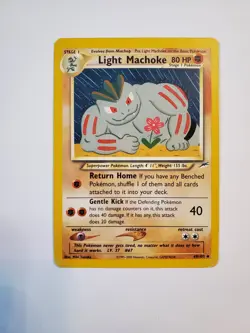 Pokemon Card - Light Machoke Neo Destiny 49/105 Uncommon Played Condition - Image 1