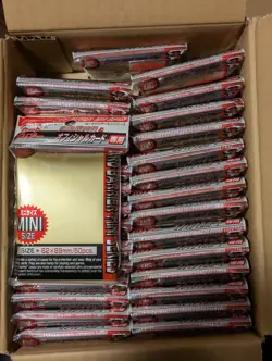 KMC Card Barrier Mini Sleeves Gold Case 30 packs of 50 1500Sleeves - Image 1