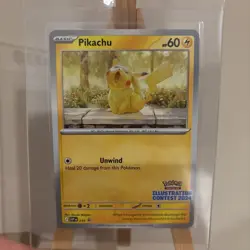 Pikachu SVP214 Black Star Promo Illustration Contest 2024 card nm/mint English! - Image 1