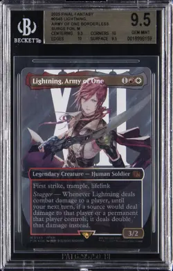 2025 FINAL FANTASY #0545 LIGHTNING, ARMY OF ONE BORDERLESS SURGE FOIL M BGS 9.5 - Image 1