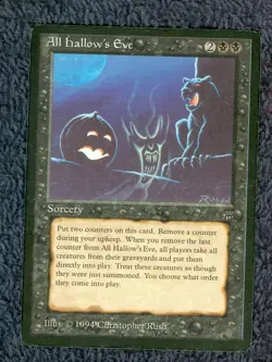 ALL HALLOW'S EVE rare 1994 LEGENDS Magic the Gathering Light play - Image 1