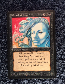 INFERNAL MEDUSA uncommon 1994 LEGENDS Magic the Gathering Unplayed. NM - Image 3