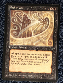 NETHER VOID rare 1994 LEGENDS Magic the Gathering Unplayed Corner Bend - Image 1