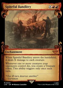 MTG SPITEFUL BANDITRY SHOWCASE SCROLL The Lord of the Rings NM - Image 1