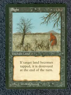 BLIGHT uncommon 1994 LEGENDS Magic the Gathering Unplayed. Near mint - Image 1