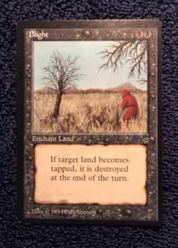 BLIGHT uncommon 1994 LEGENDS Magic the Gathering Unplayed. Near mint - Image 3