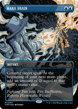 Mana Drain (Textured Foil) [Outlaws of Thunder Junction: Breaking News] Foil Nea - Image 1