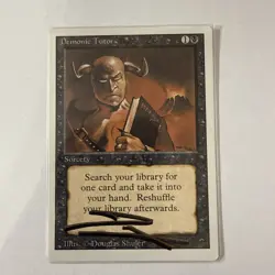 MTG: Shadow Signed by Douglas Shuler - Demonic Tutor - Revised 3rd Edition - NM - Image 1